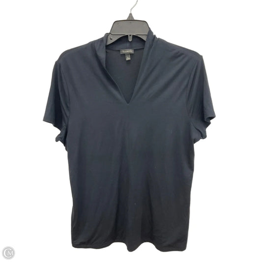 Top Short Sleeve By Talbots In Black, Size: L