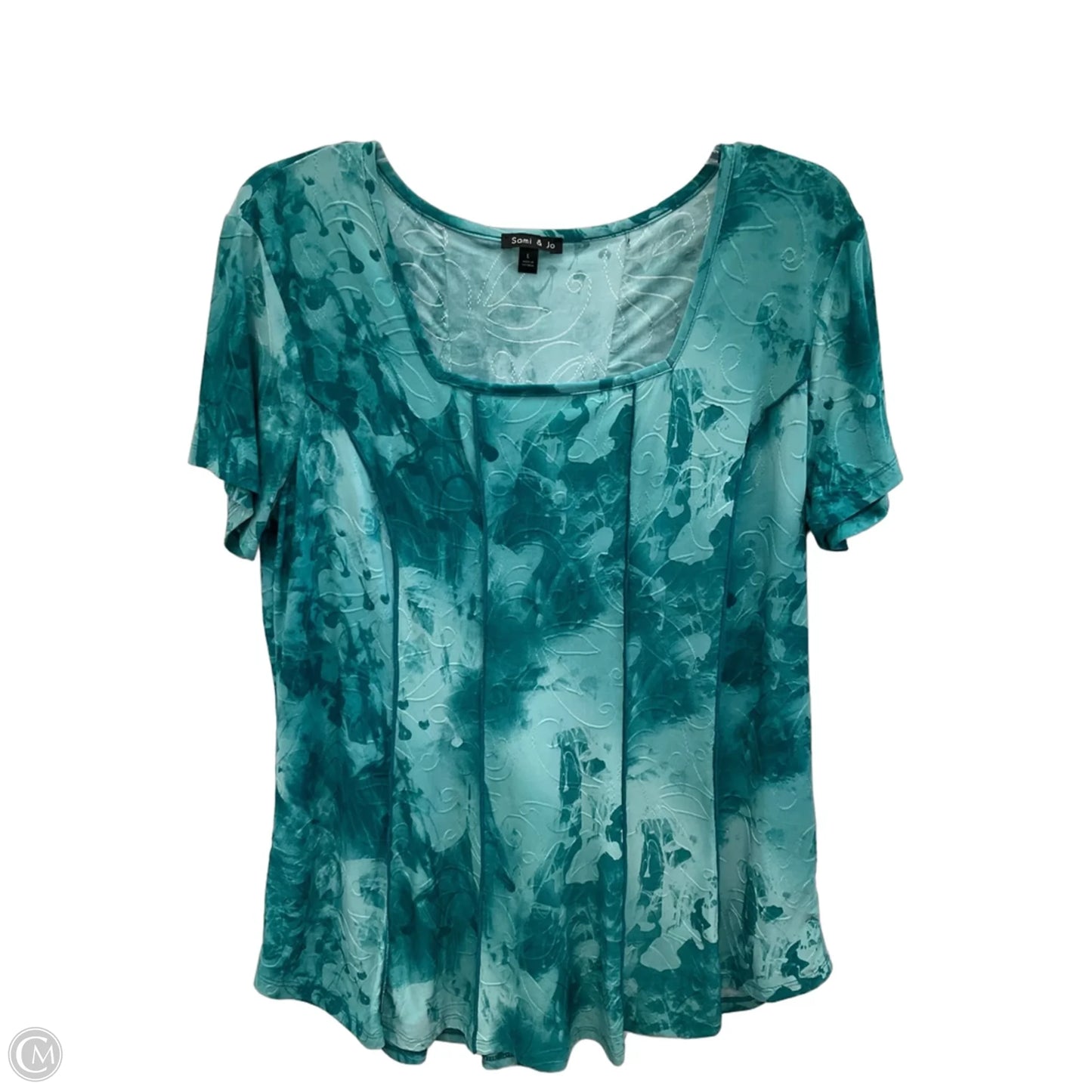 Top Short Sleeve By Sami & Jo In Blue, Size: L