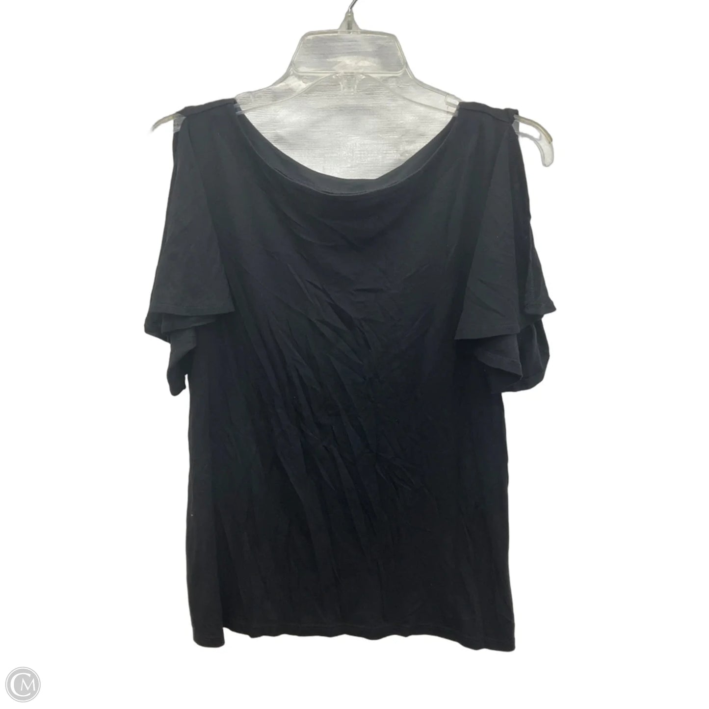 Top Short Sleeve By Loft In Black, Size: M