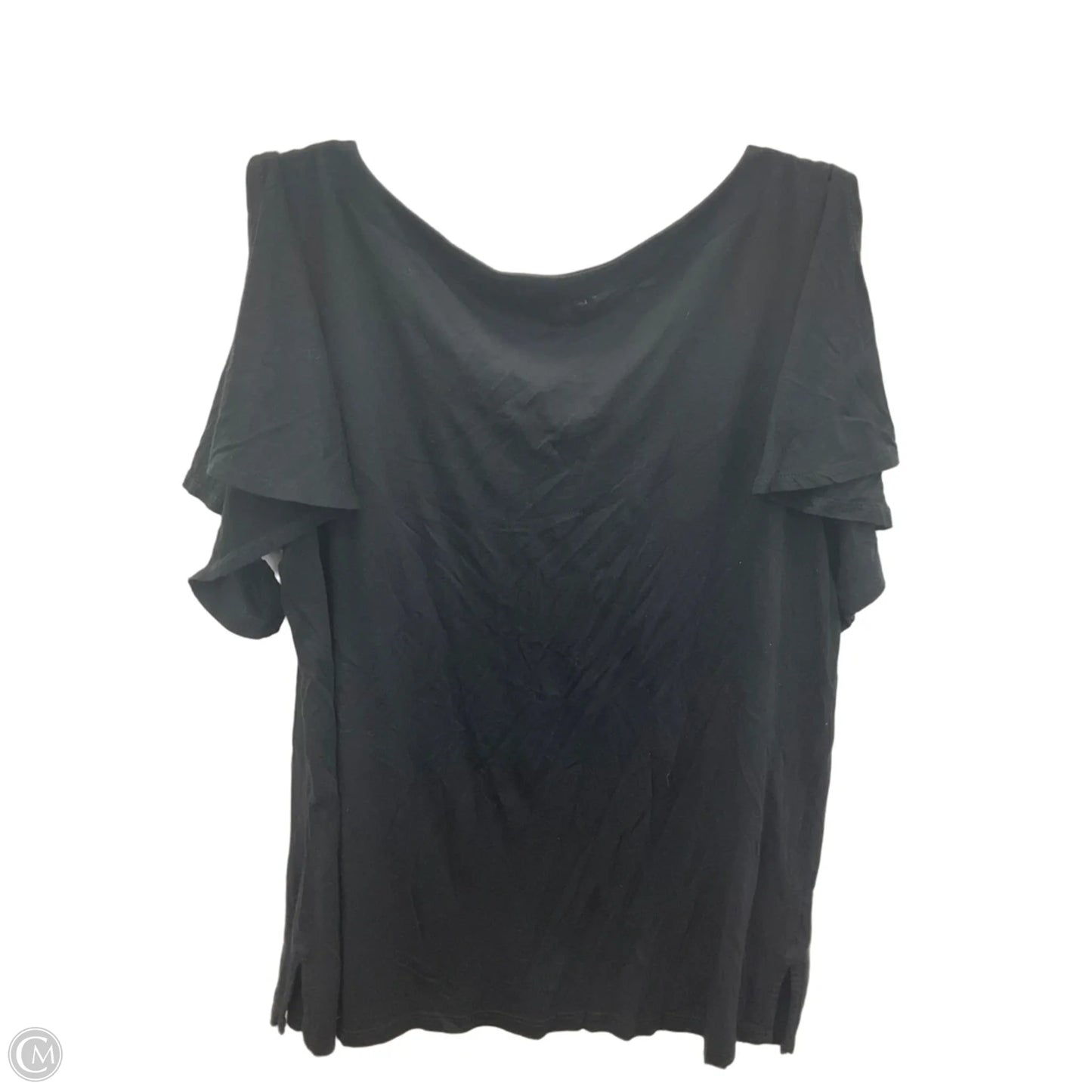 Top Short Sleeve By Loft In Black, Size: M