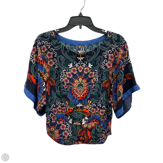 Top Short Sleeve By Anthropologie In Blue, Size: M