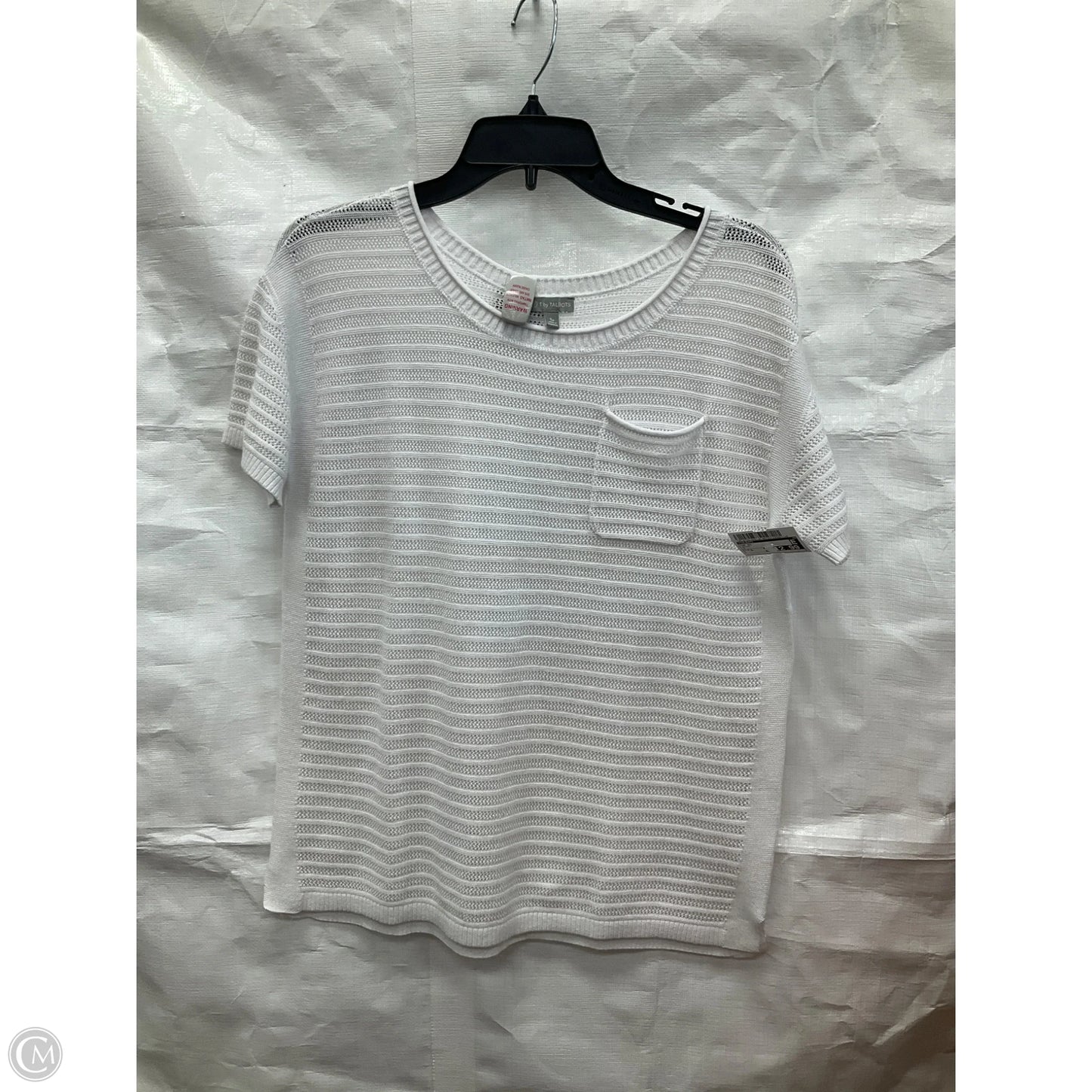 Top Short Sleeve By Talbots In White, Size: S