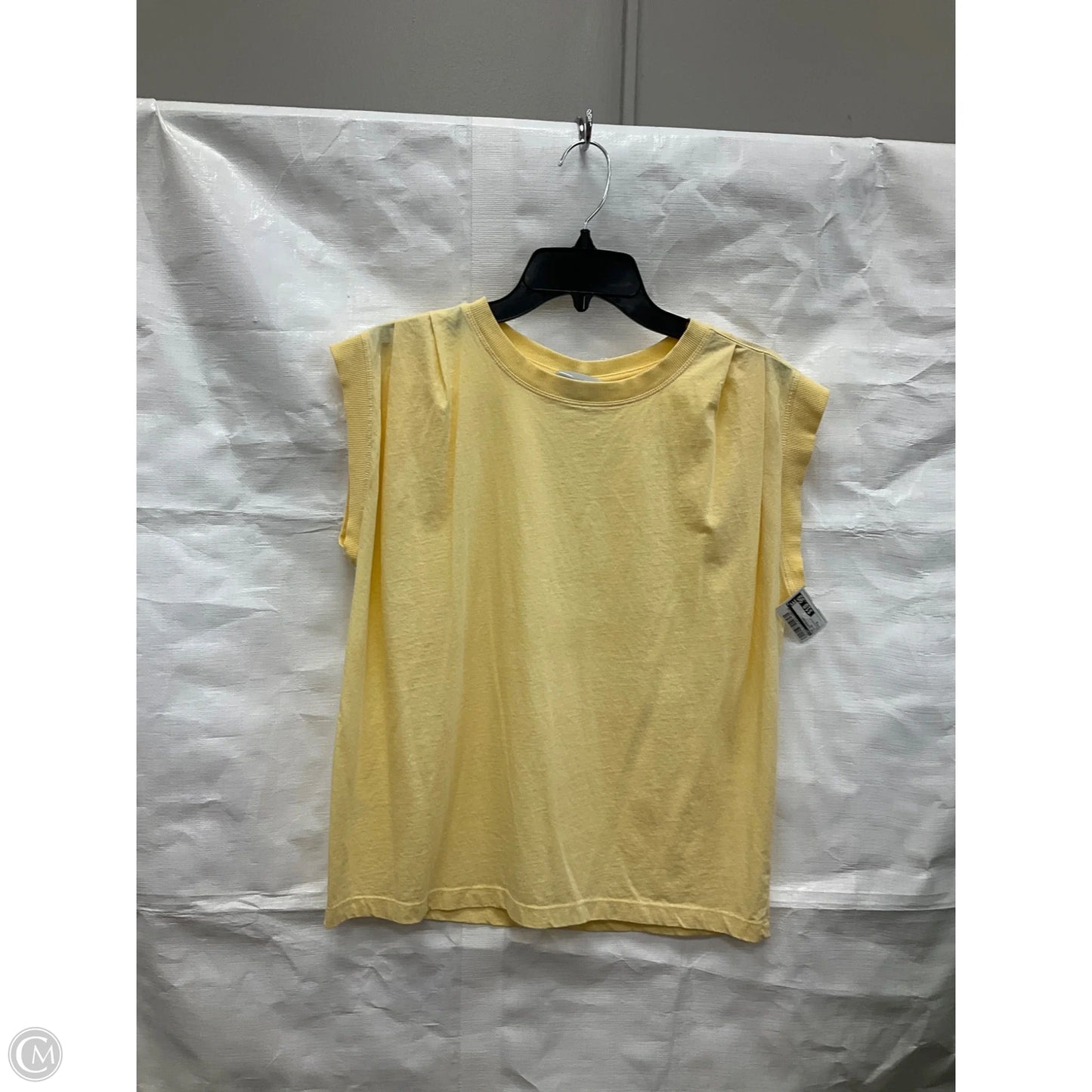 Top Sleeveless By Loft In Yellow, Size: S