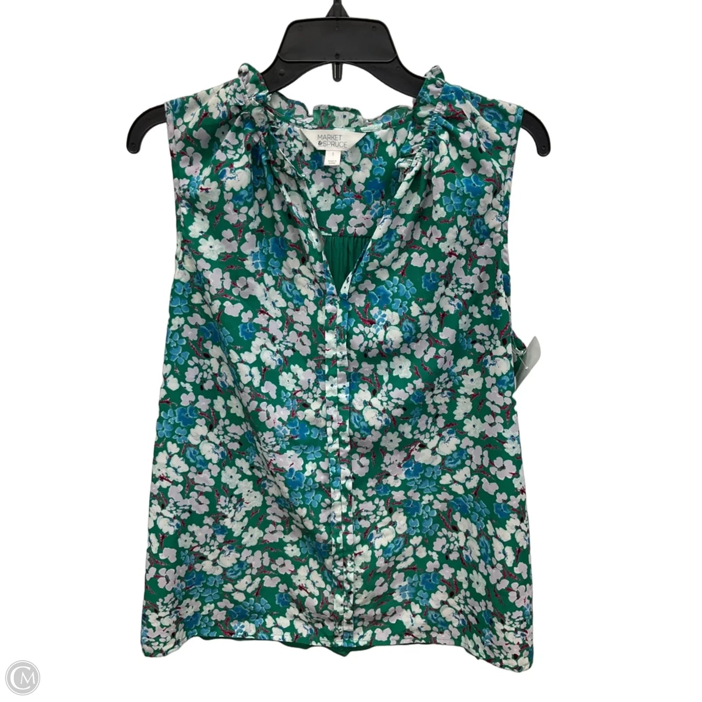 Top Sleeveless By Market & Spruce In Green, Size: L