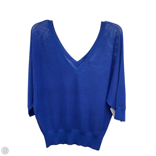 Top Short Sleeve By Express In Blue, Size: M