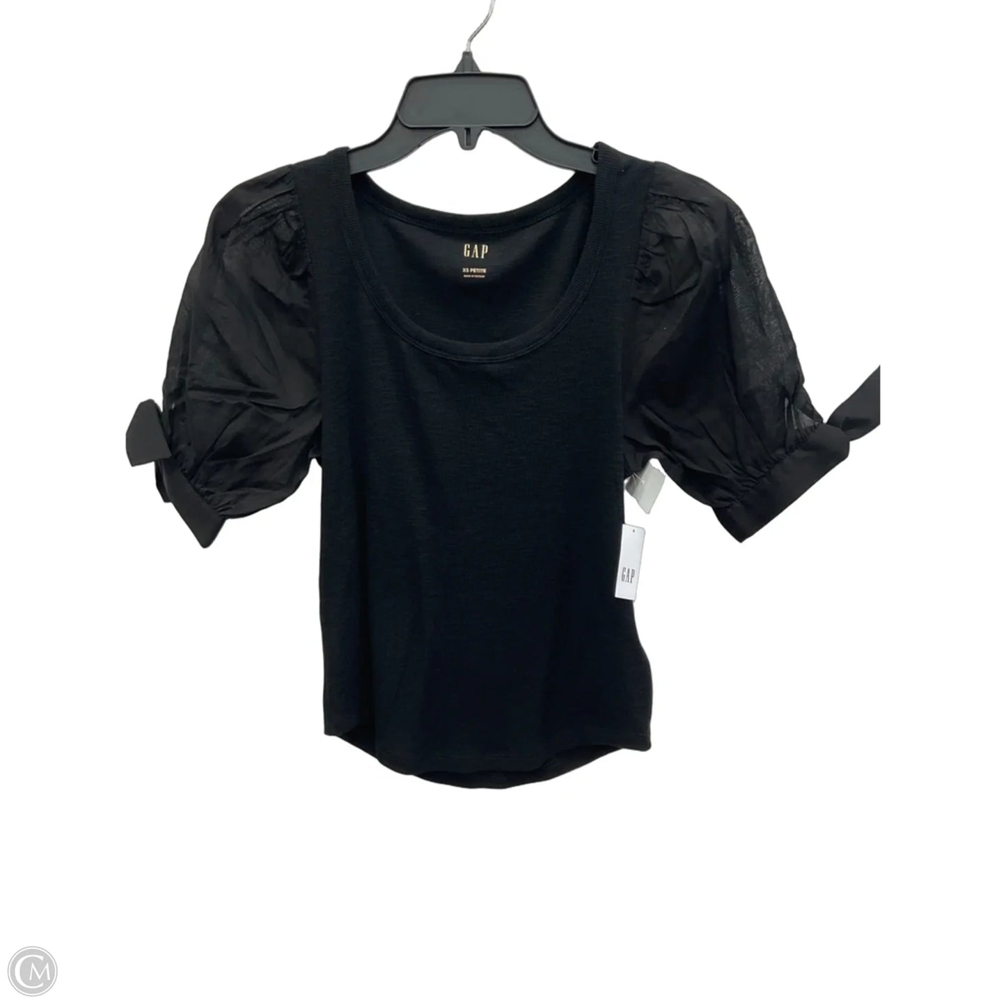 Top Short Sleeve By Gap In Black, Size: Xs