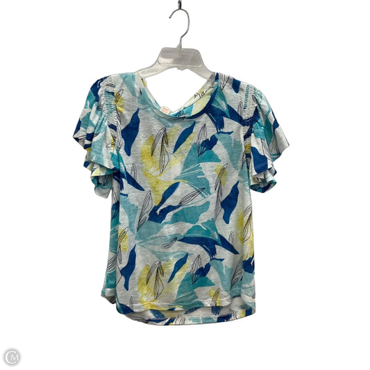 Top Short Sleeve By Chicos In Blue, Size: M