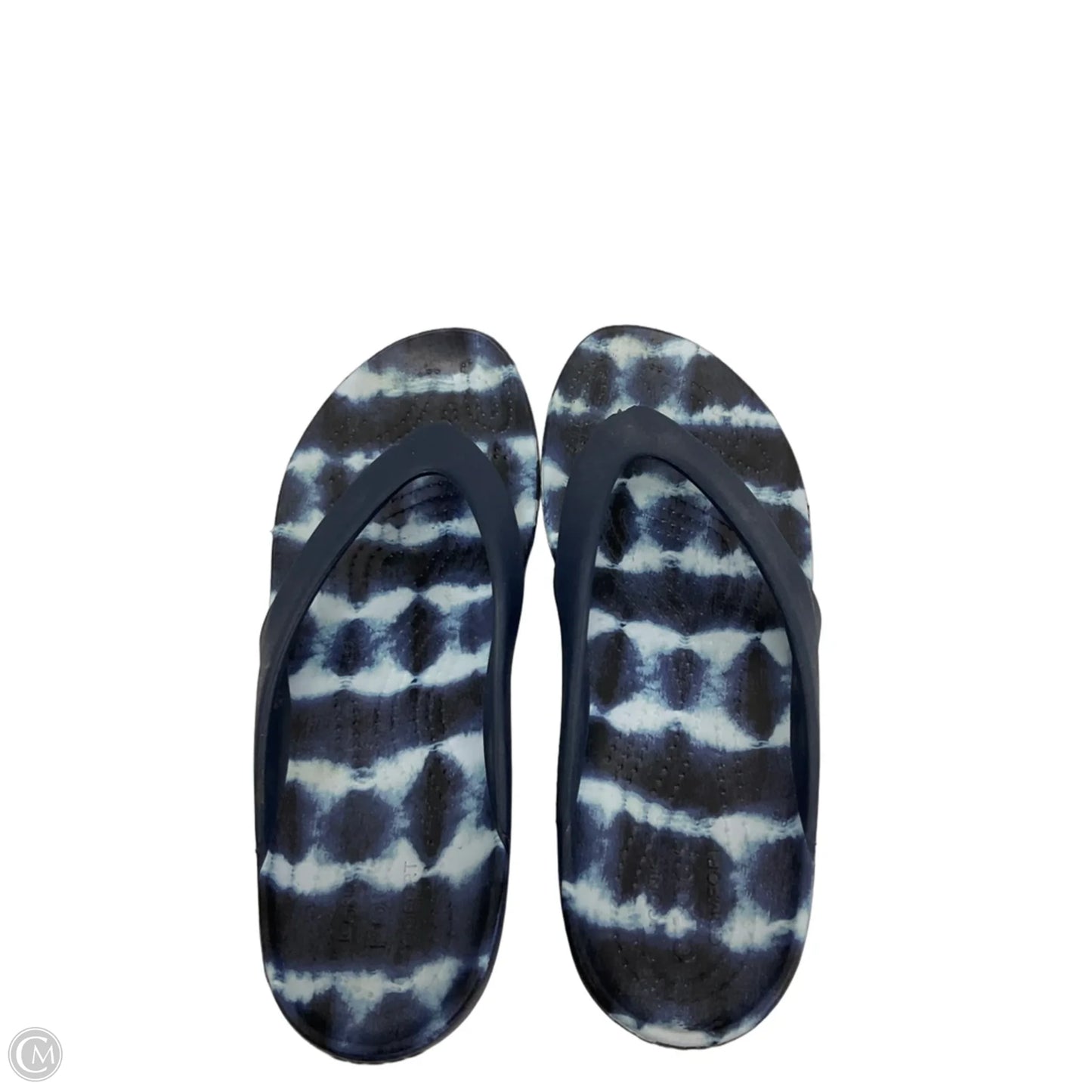 Sandals Flats By Crocs In Blue, Size: 9