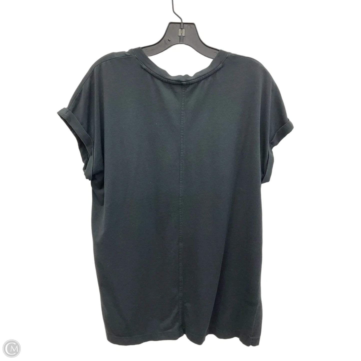 Top Short Sleeve Basic By Banana Republic In Black, Size: L