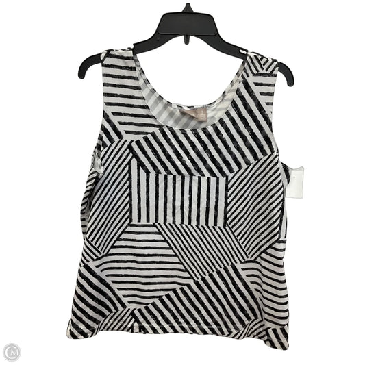 Top Sleeveless Basic By Chicos In Black & White, Size: Xl