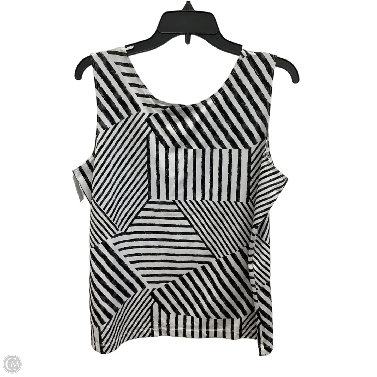 Top Sleeveless Basic By Chicos In Black & White, Size: Xl