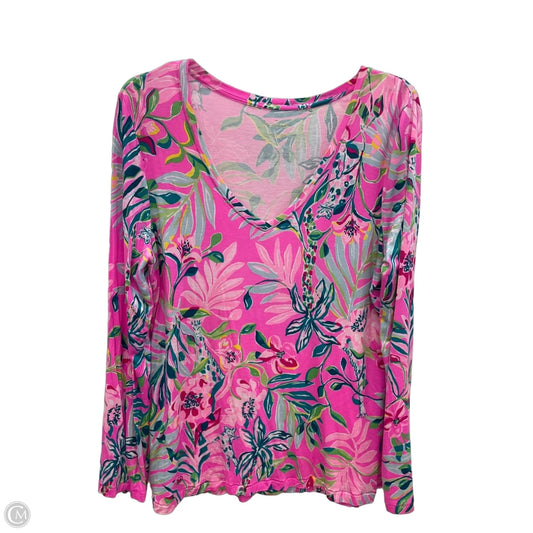 Top Long Sleeve By Lilly Pulitzer In Pink, Size: L
