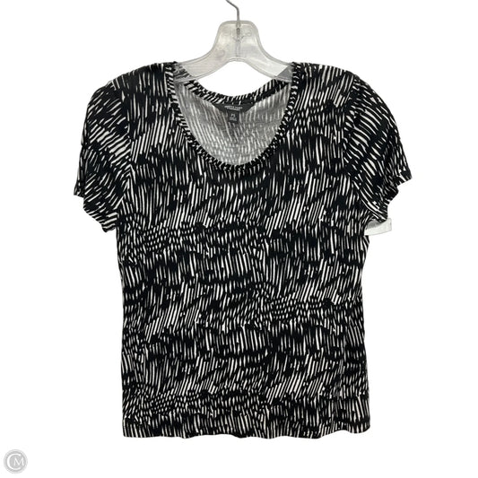 Top Short Sleeve By Simply Vera In Black & White, Size: S