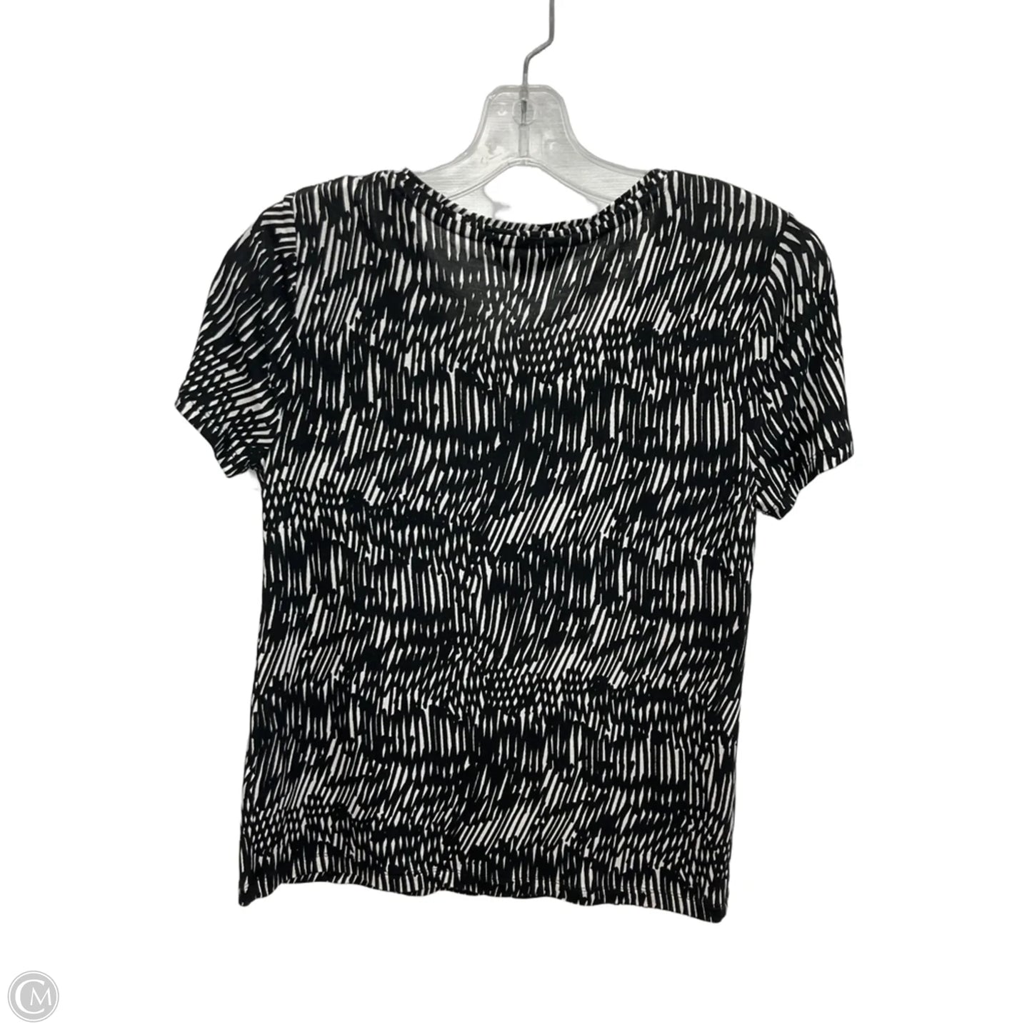 Top Short Sleeve By Simply Vera In Black & White, Size: S
