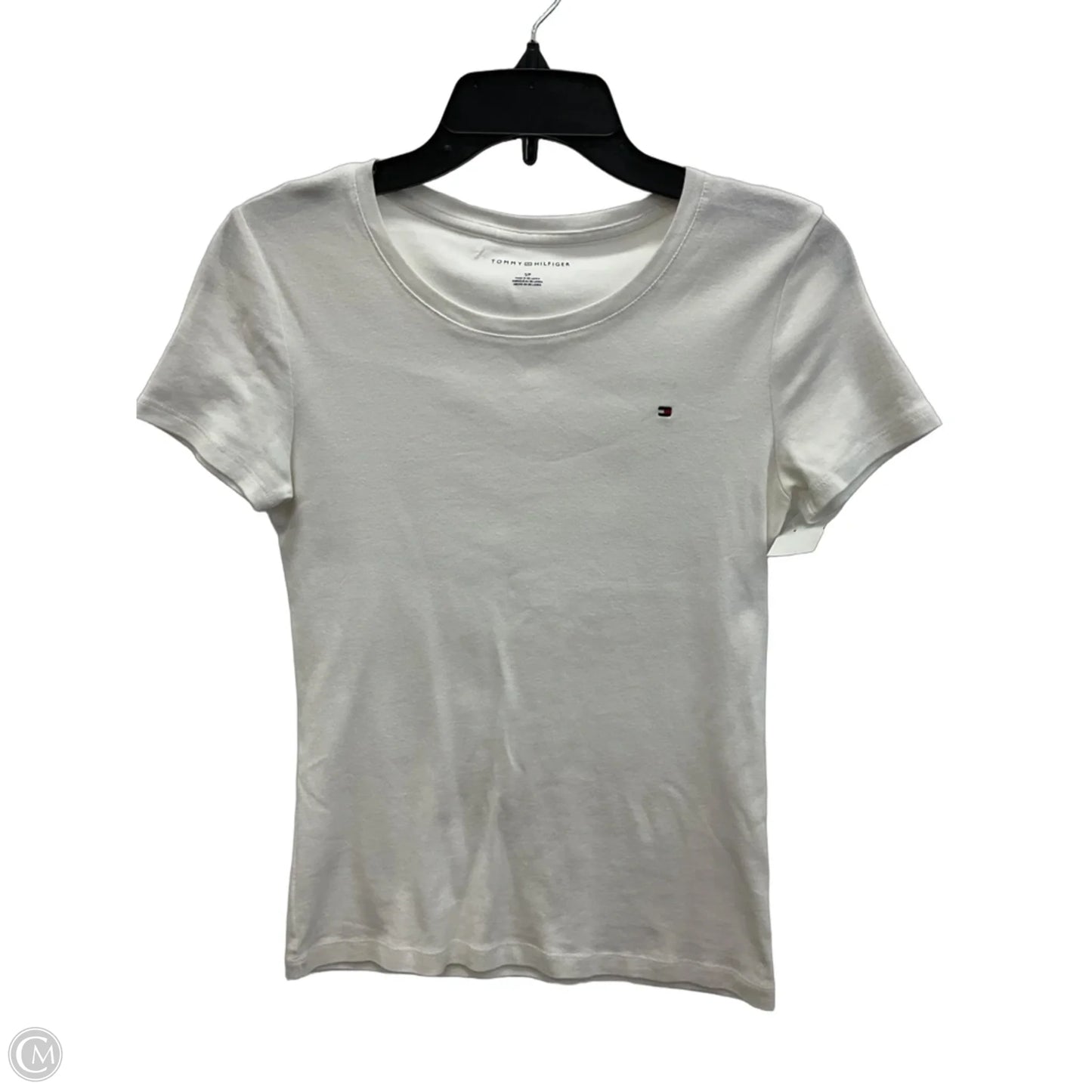 Top Short Sleeve By Tommy Hilfiger In White, Size: S