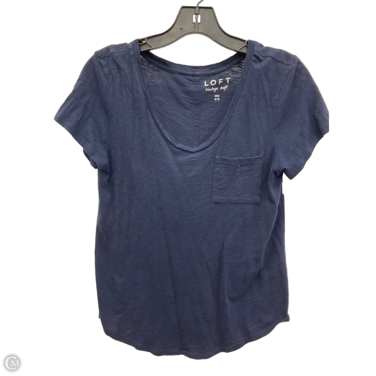 Top Short Sleeve By Loft In Blue, Size: Xs