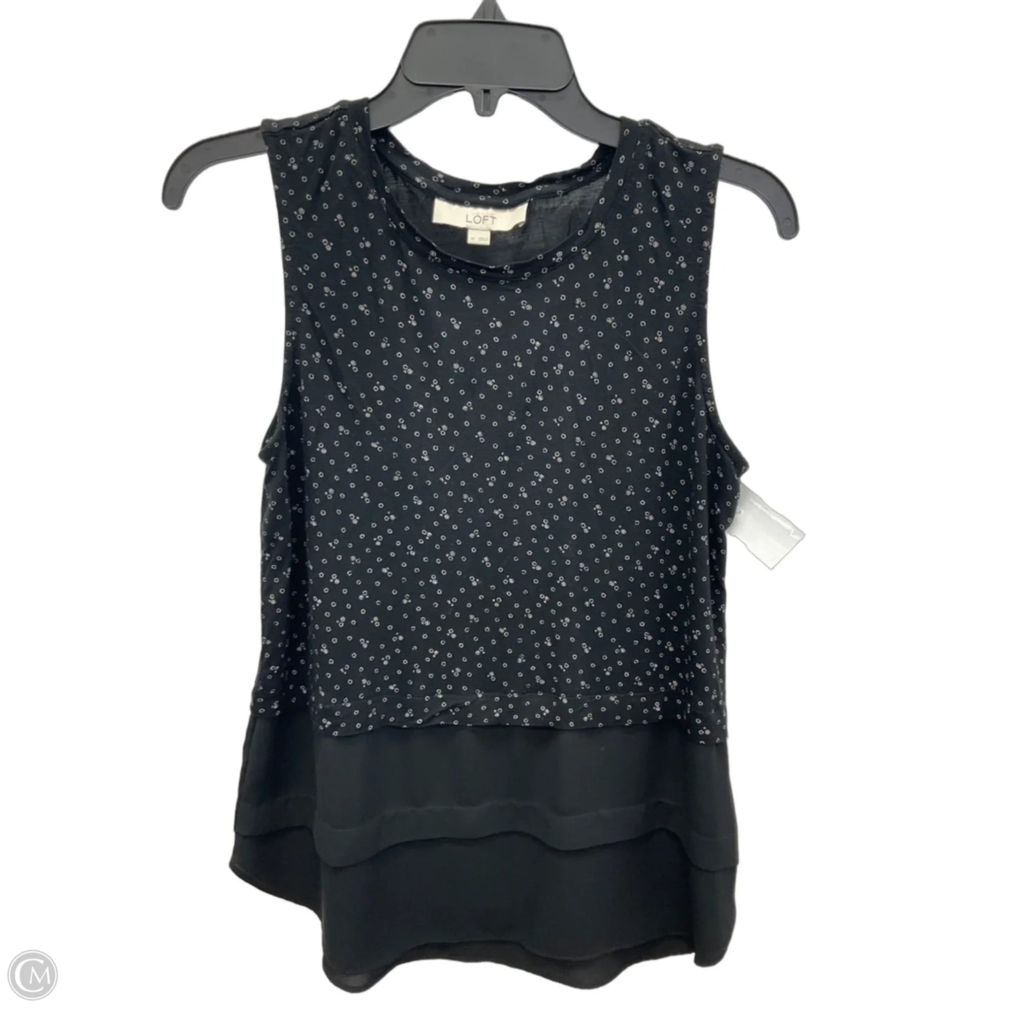 Top Sleeveless By Loft In Black, Size: M