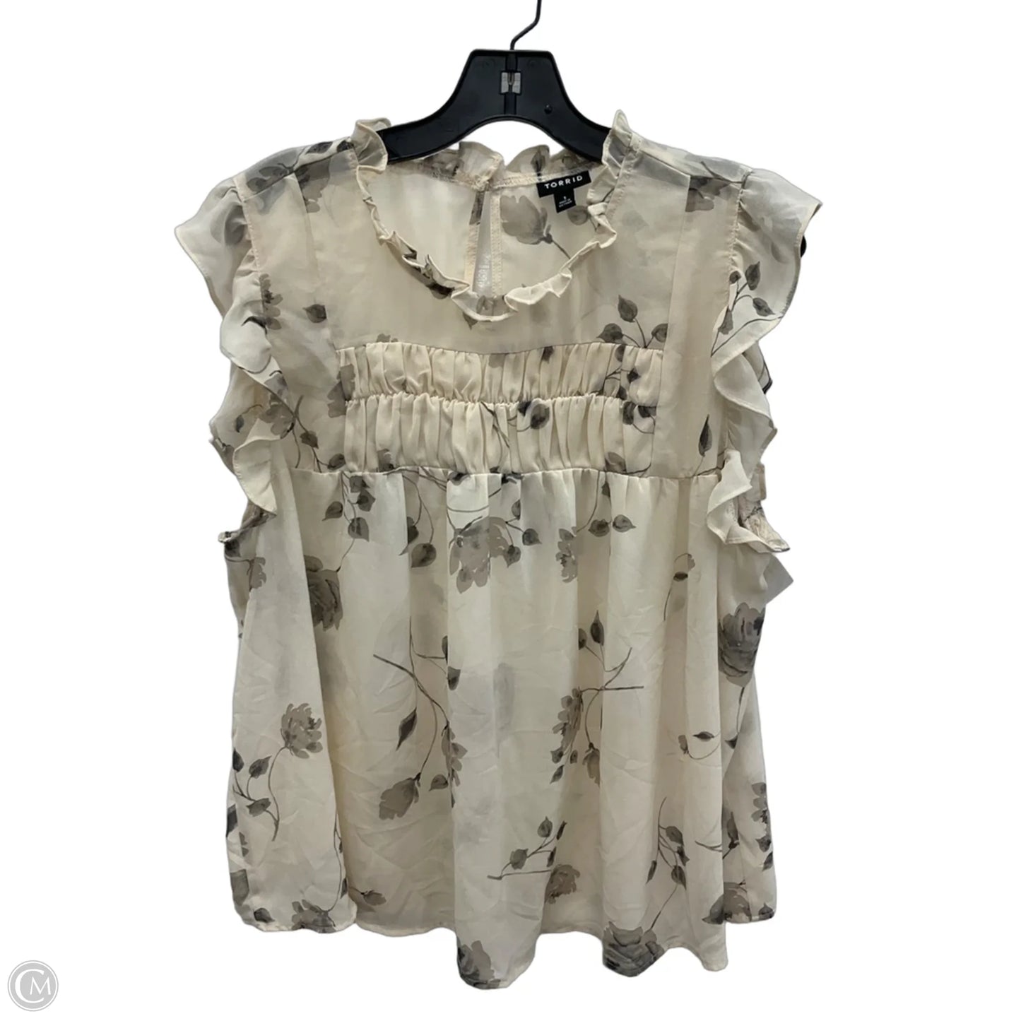 Top Short Sleeve By Torrid In Beige, Size: 1x