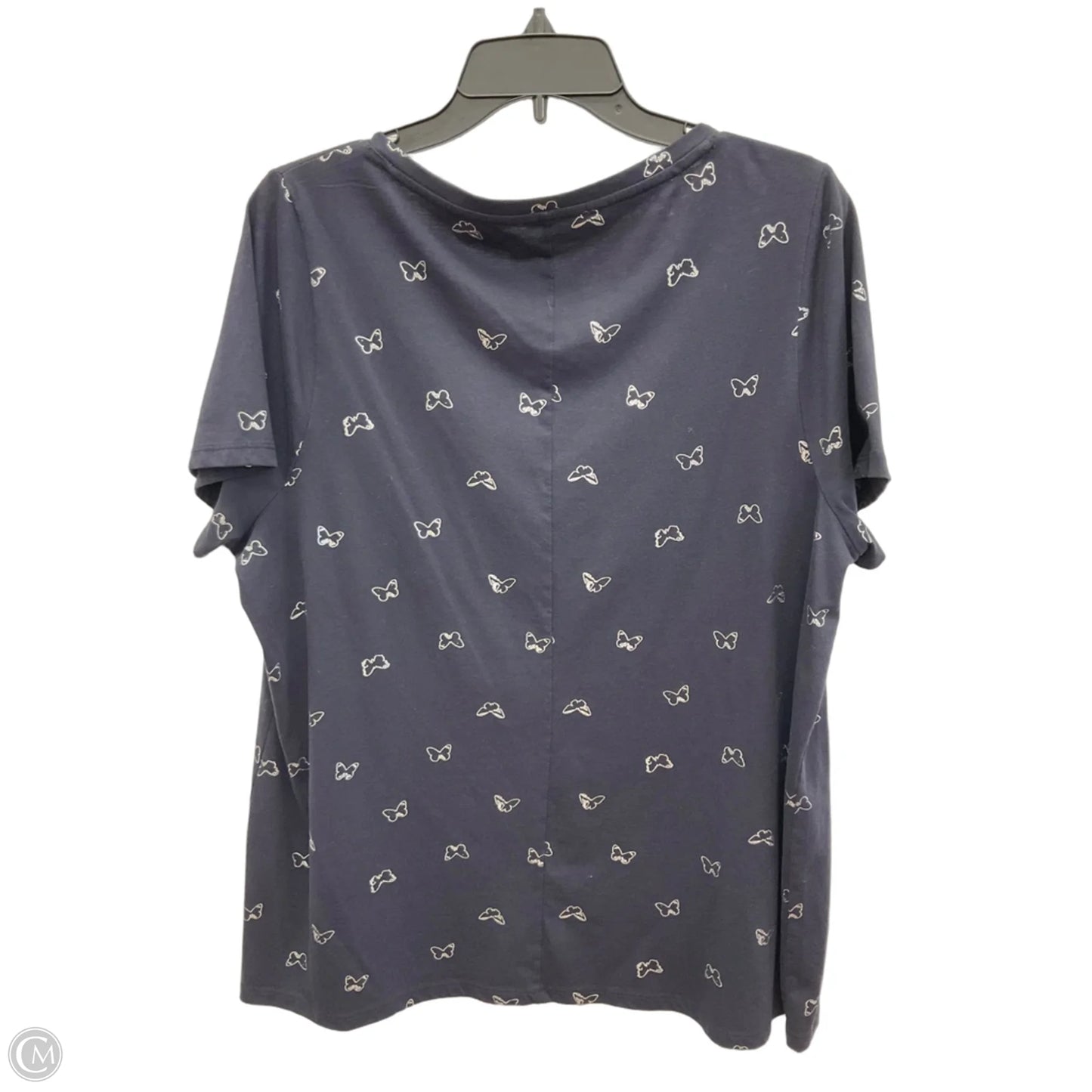 Top Short Sleeve By Lane Bryant In Blue, Size: Xxl