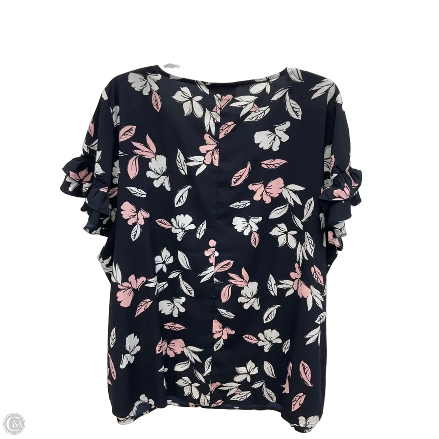 Top Short Sleeve By Lane Bryant In Blue, Size: Xxl