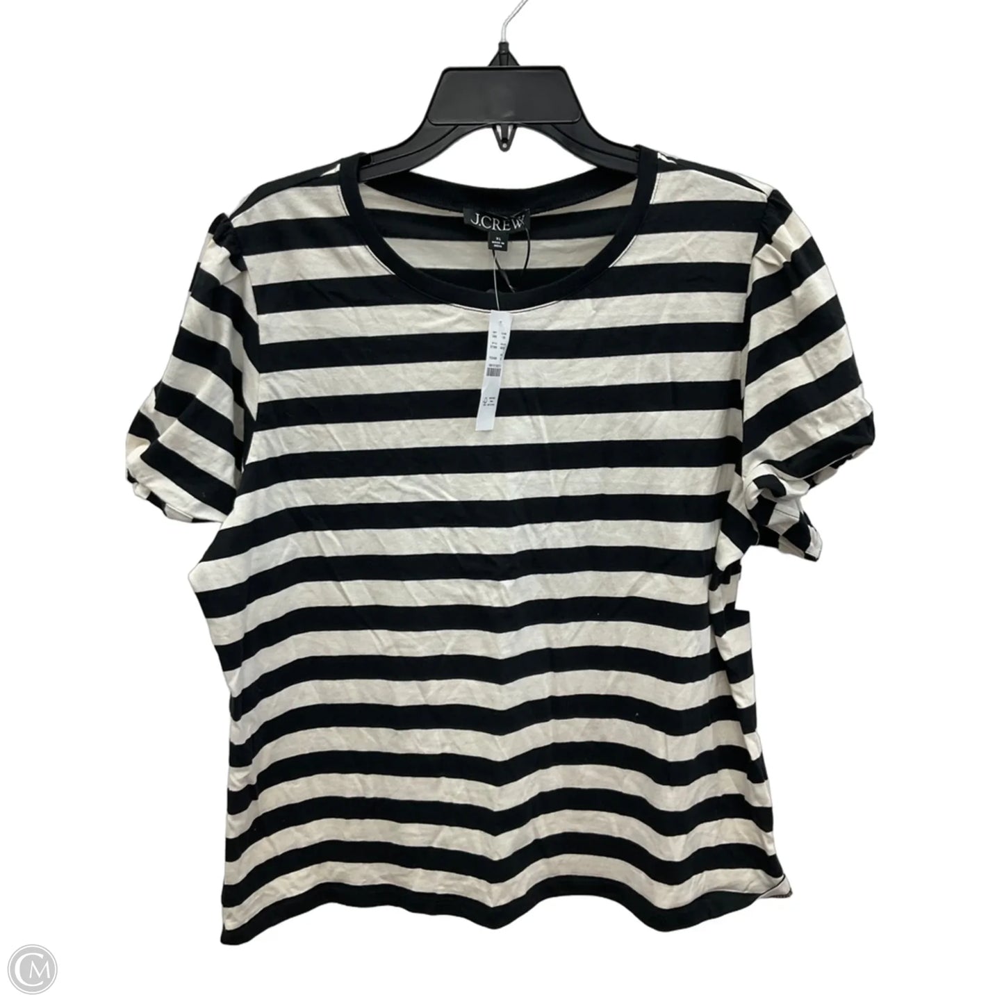Top Short Sleeve By J. Crew In Striped Pattern, Size: Xl