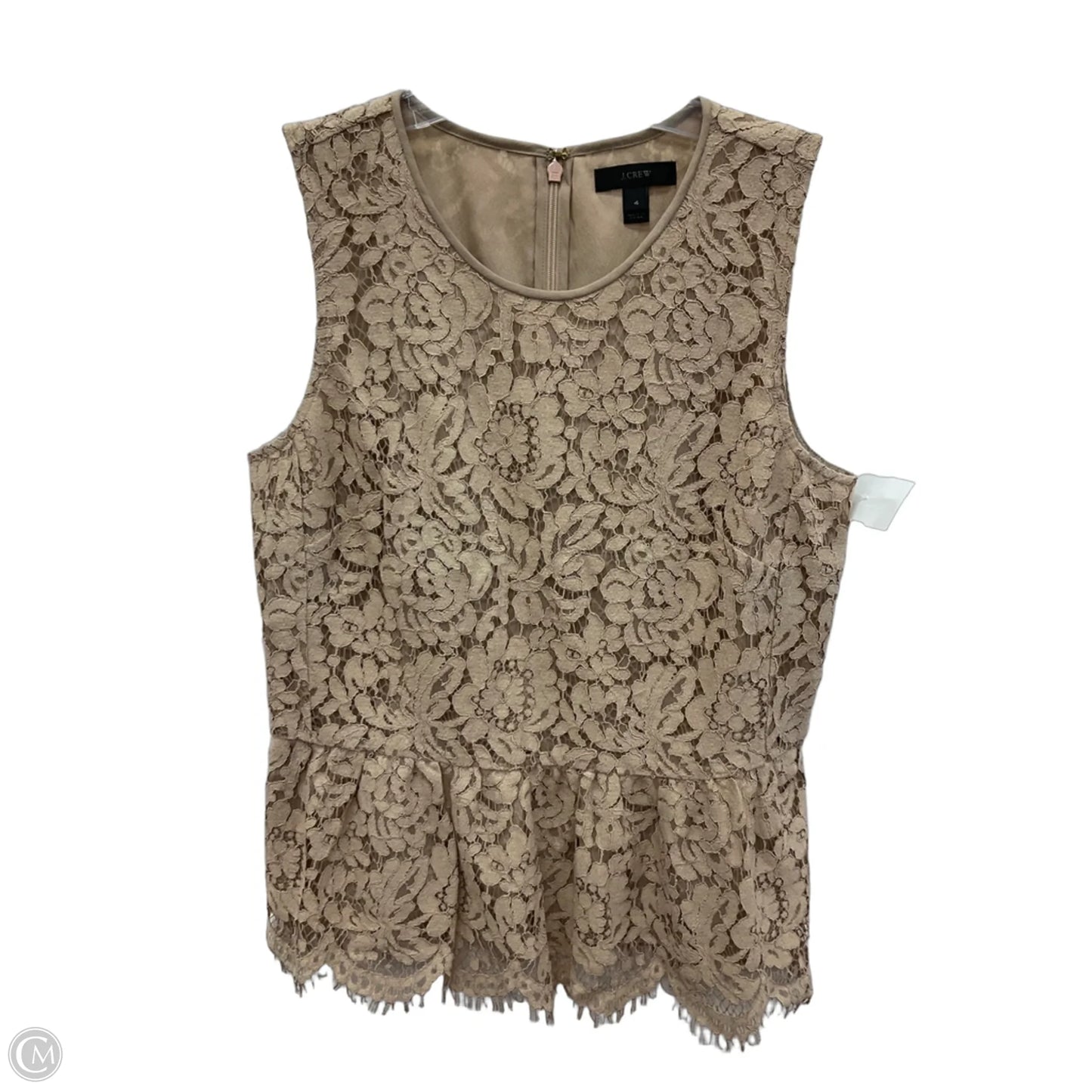 Top Sleeveless By J. Crew In Beige, Size: S