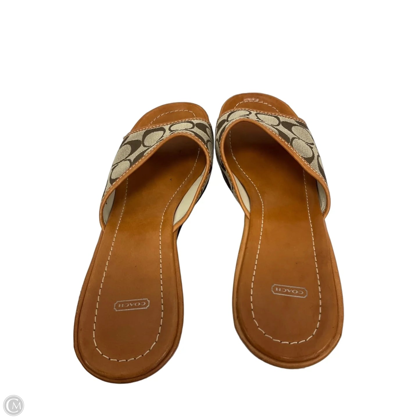 Sandals Designer By Coach In Beige, Size: 10