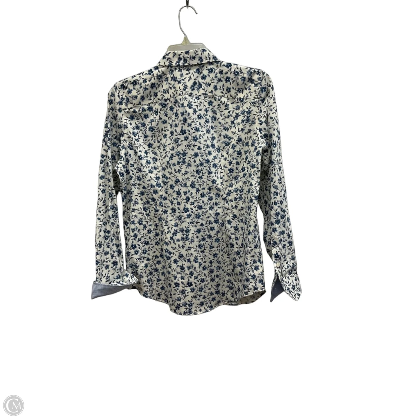 Blouse Long Sleeve By Chaps In White, Size: S