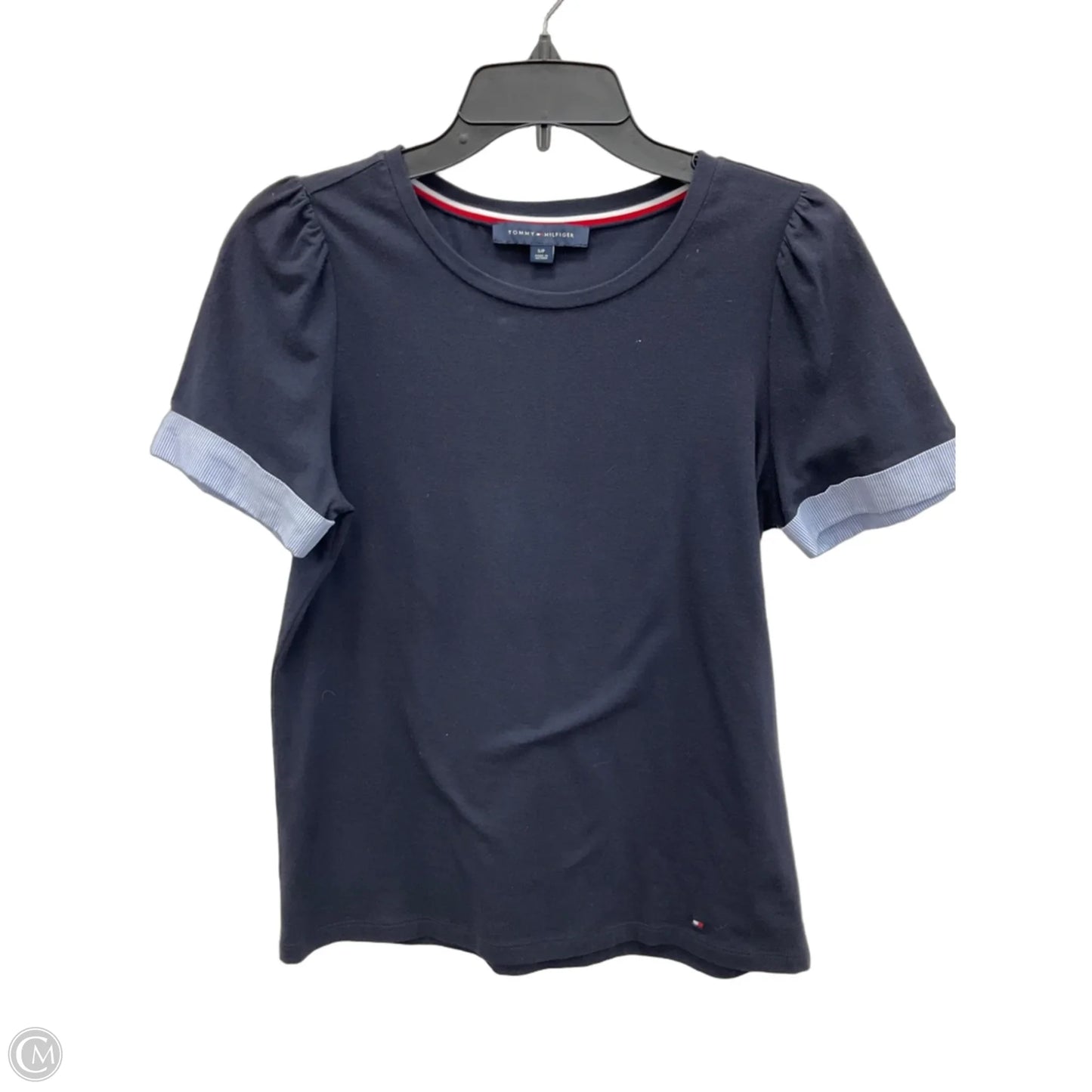 Top Short Sleeve By Tommy Hilfiger In Blue, Size: S