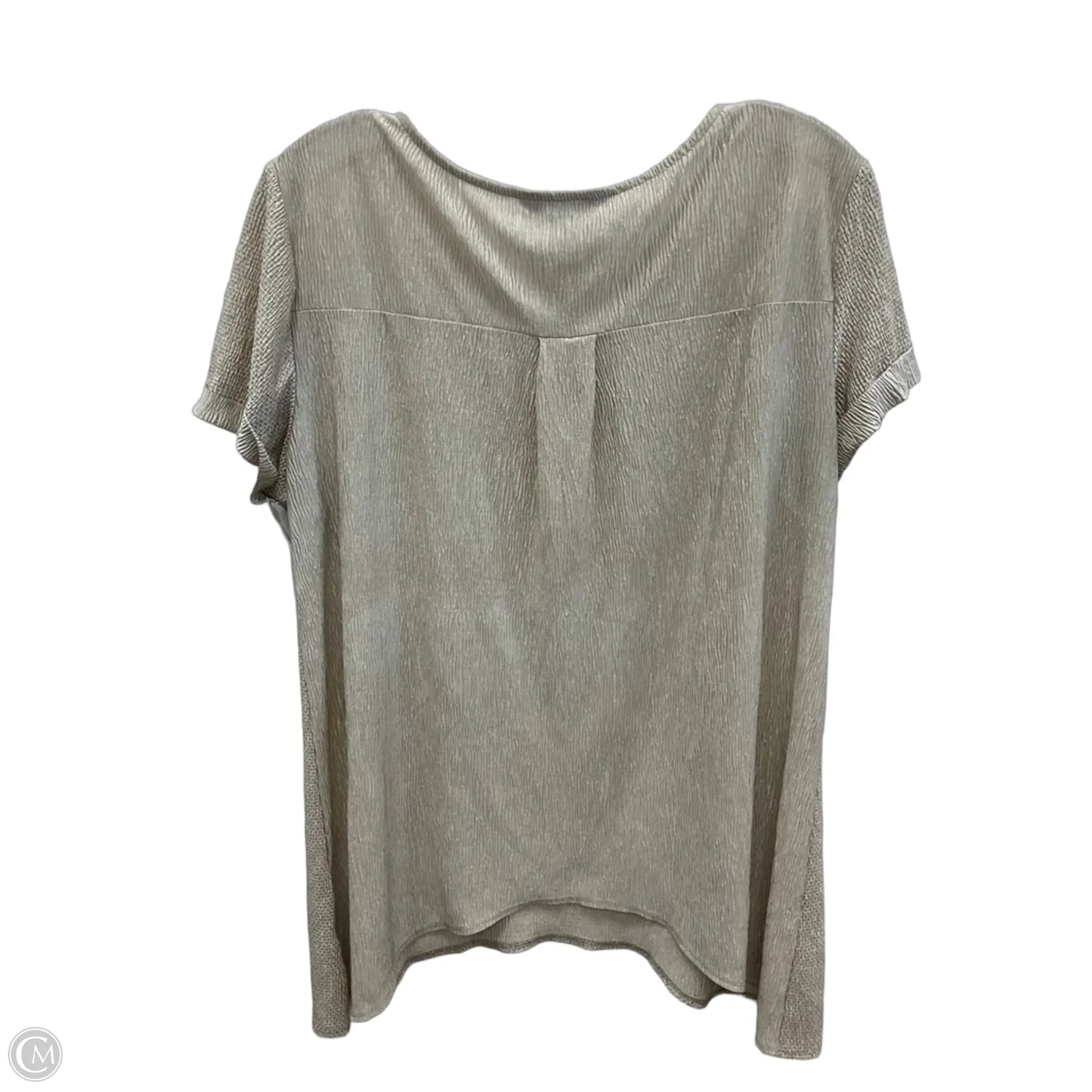 Top Short Sleeve By Simply Vera In Gold, Size: M