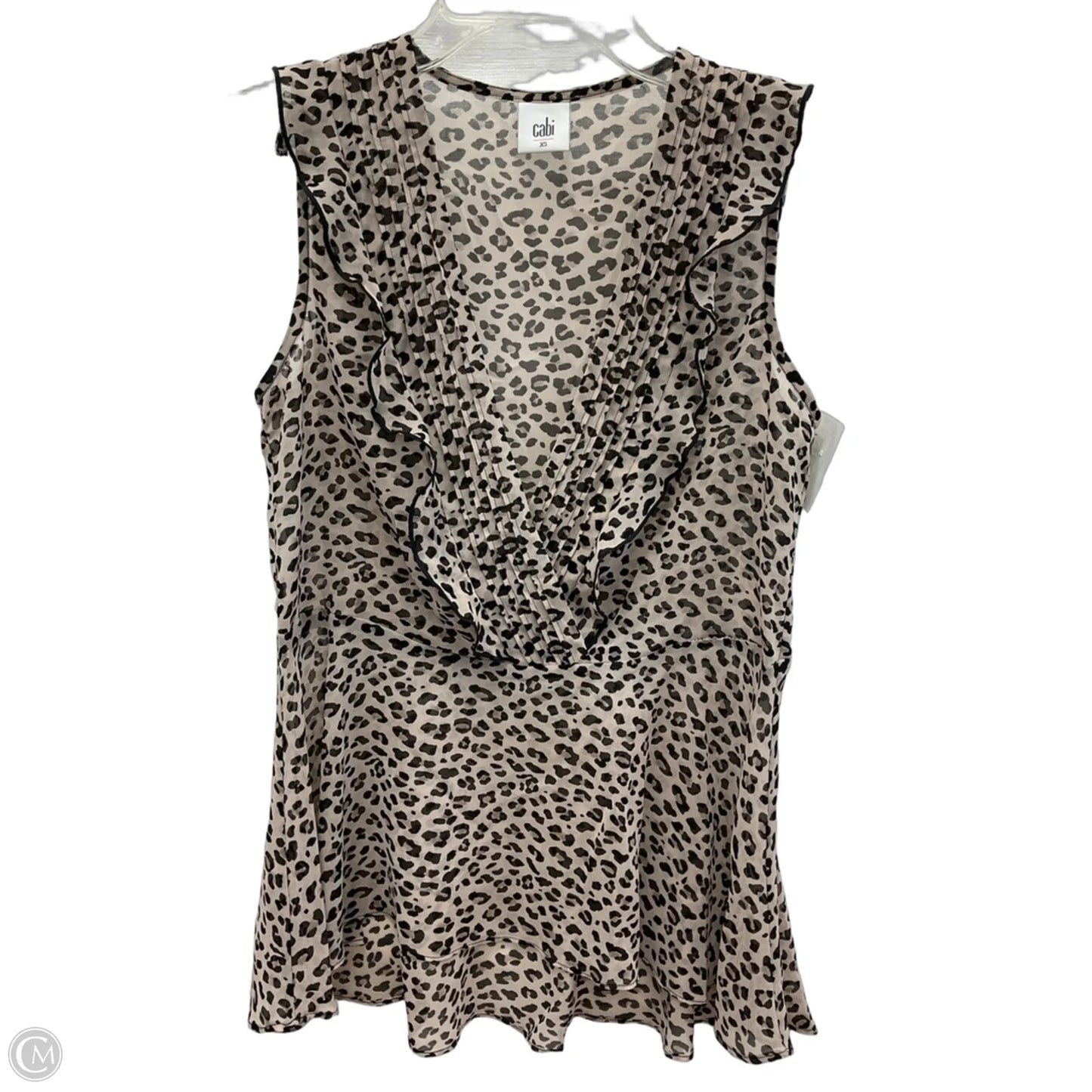 Top Sleeveless By Cabi In Animal Print, Size: Xs