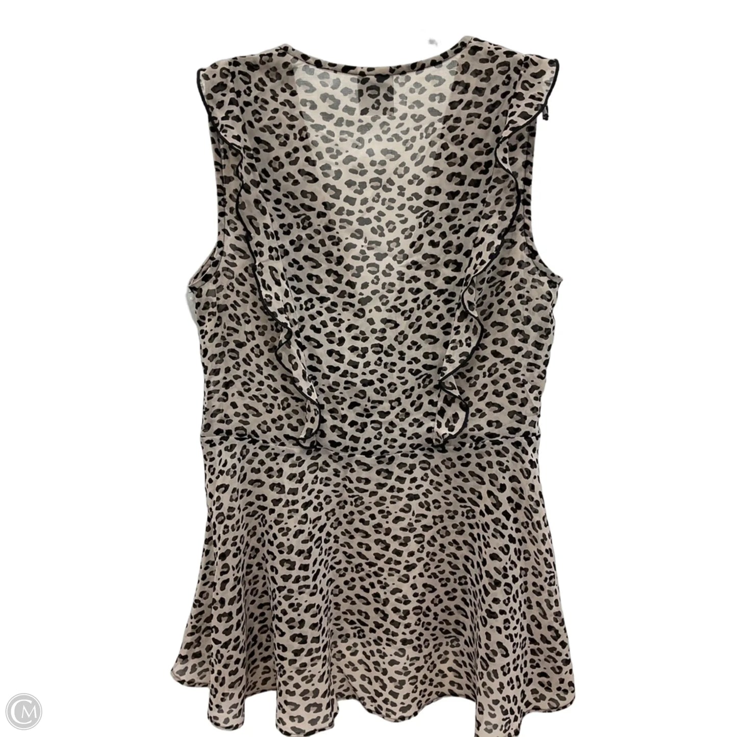 Top Sleeveless By Cabi In Animal Print, Size: Xs