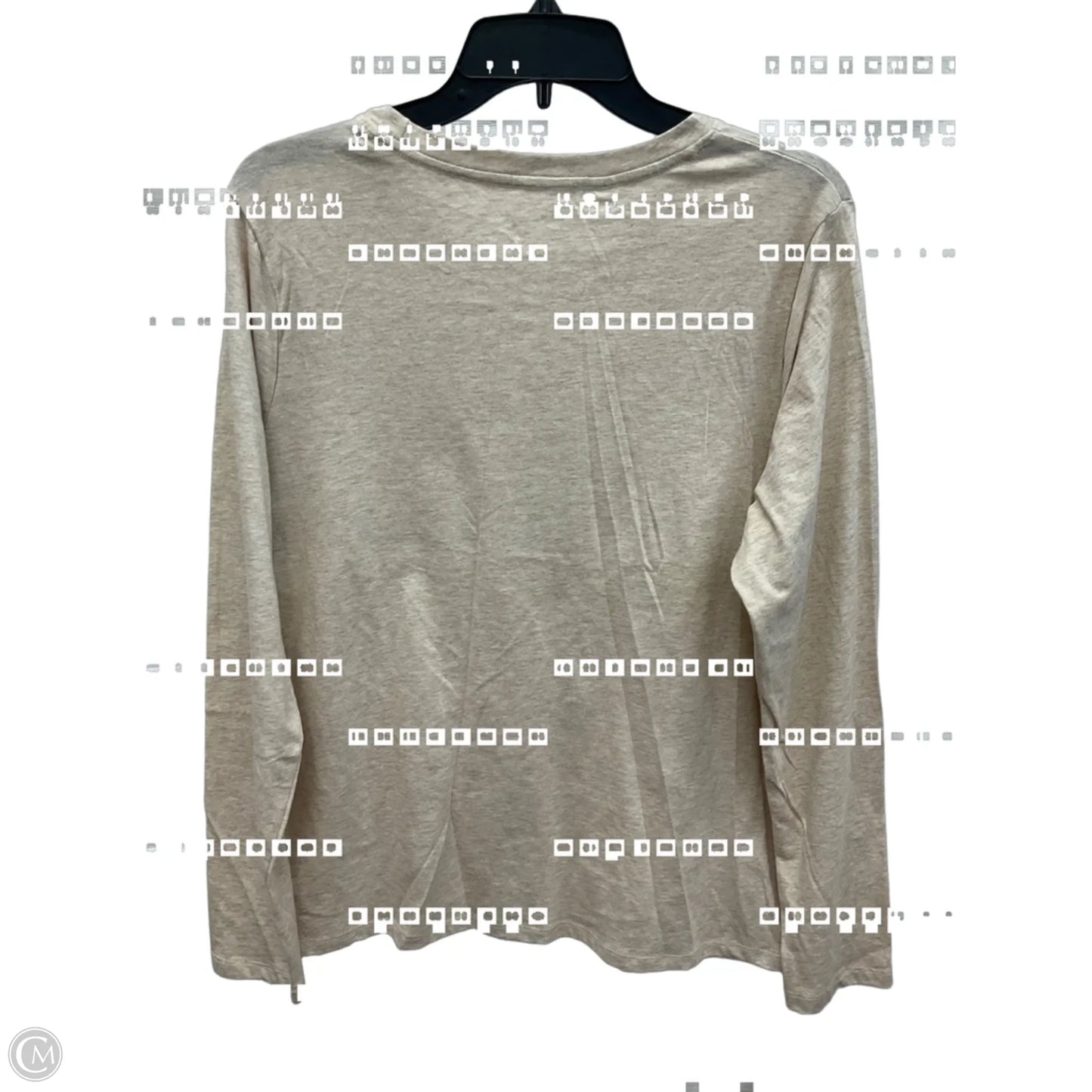 Top Long Sleeve Basic By Time And Tru In Beige, Size: L