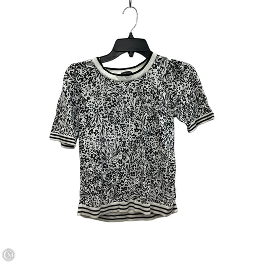 Top Short Sleeve By Talbots In Black & White, Size: S