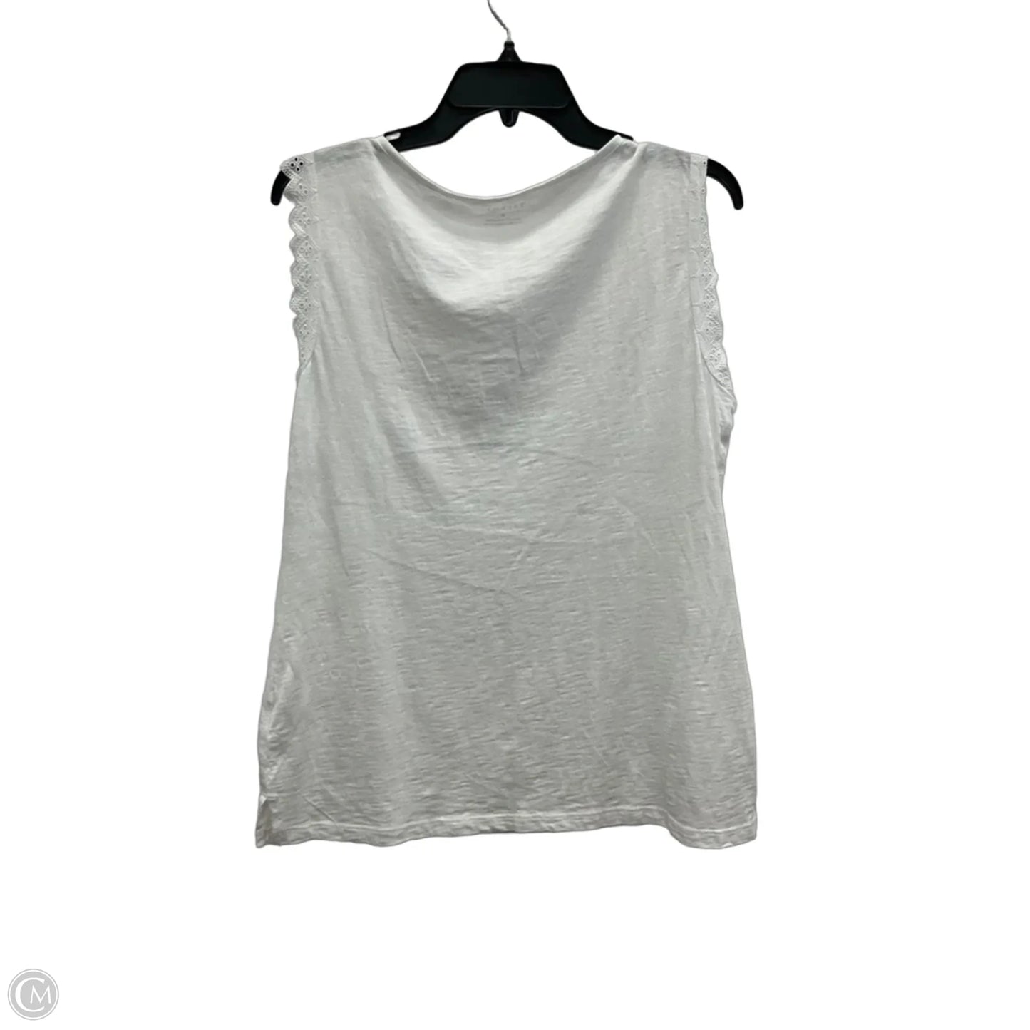 Top Sleeveless By Talbots In White, Size: M