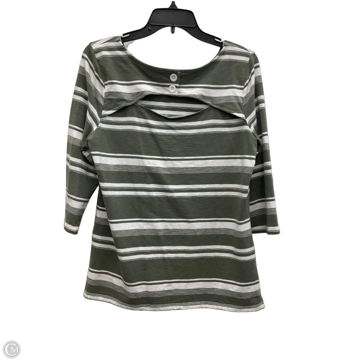 Top Short Sleeve By Talbots In Green, Size: L