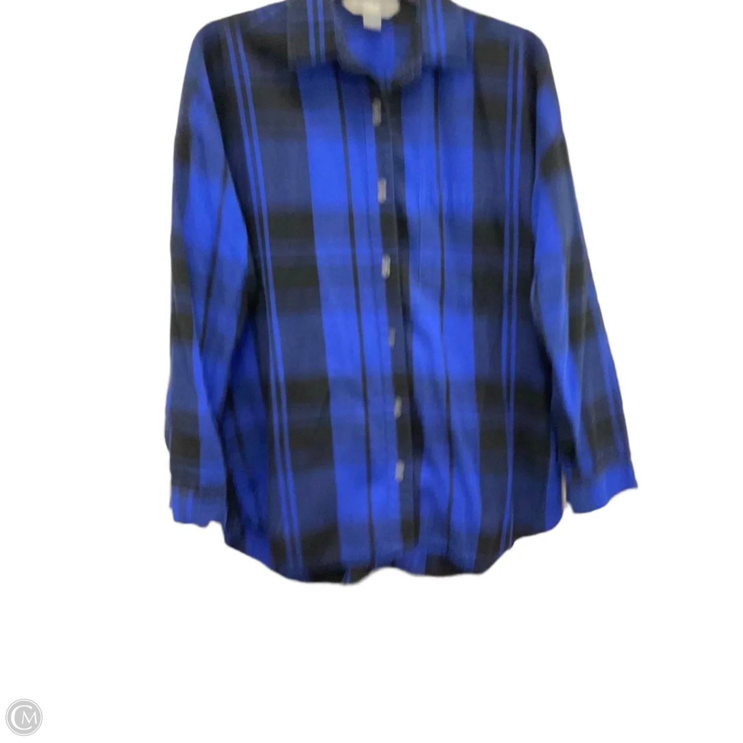 Blouse Long Sleeve By Old Navy In Blue, Size: M
