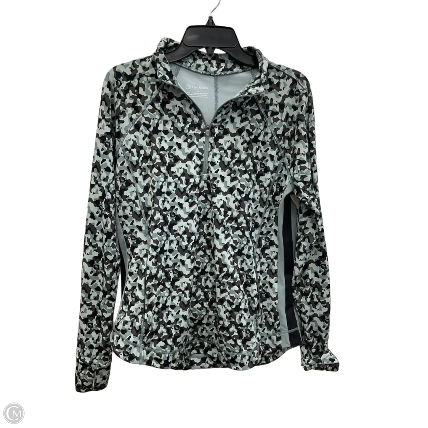 Athletic Jacket By Talbots In Black & Grey, Size: M