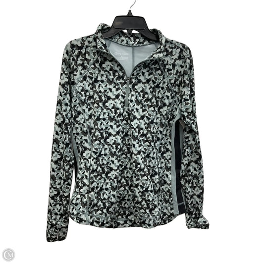 Athletic Jacket By Talbots In Black & Grey, Size: M