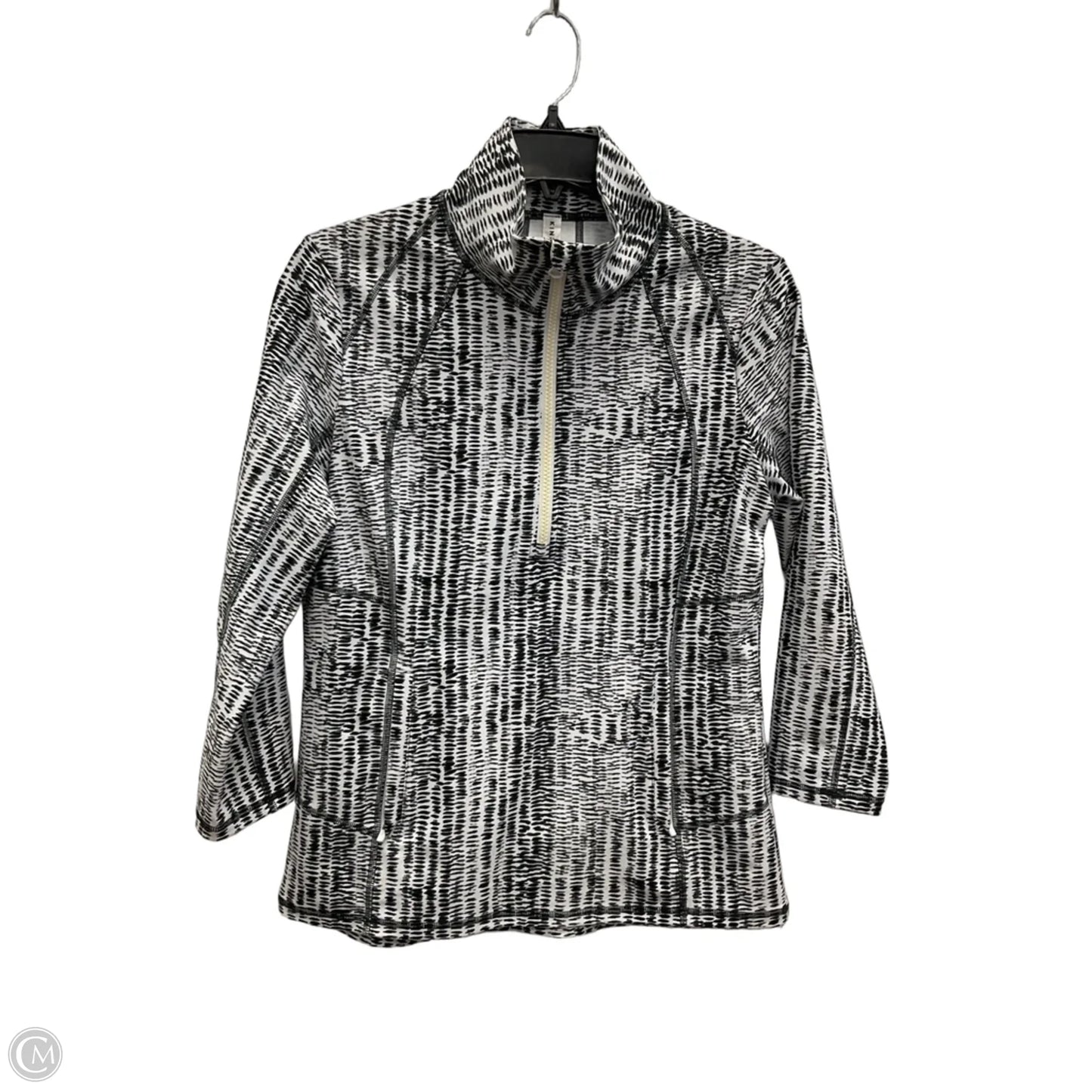 Athletic Jacket By Kinesis In Black & White, Size: S