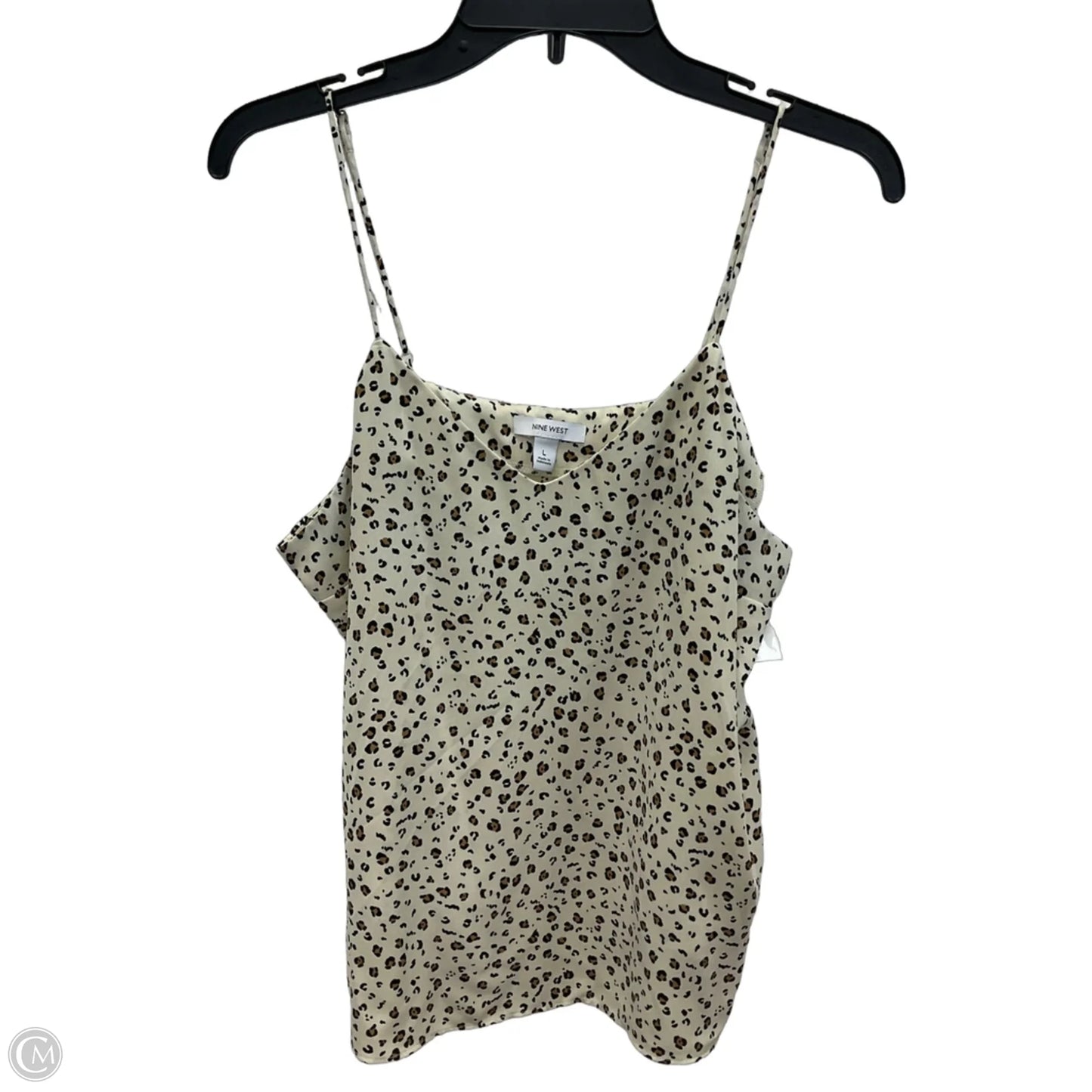 Top Sleeveless By Nine West In Animal Print, Size: L