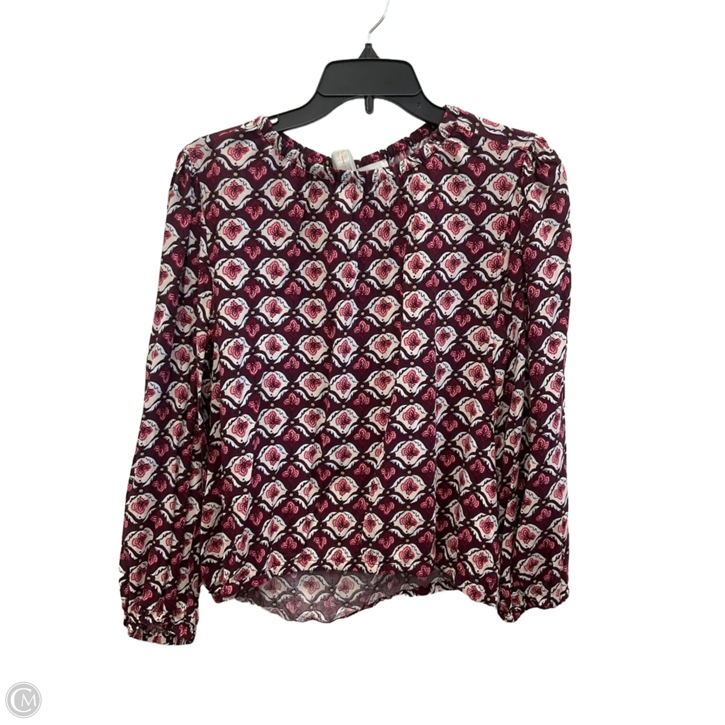 Top Long Sleeve By Loft In Red, Size: L