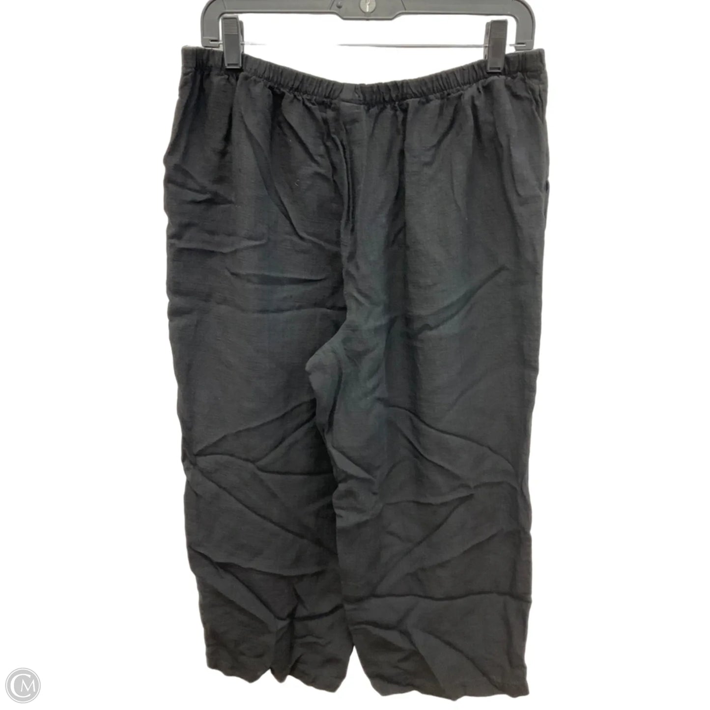 Pants Linen By Eileen Fisher In Black, Size: L