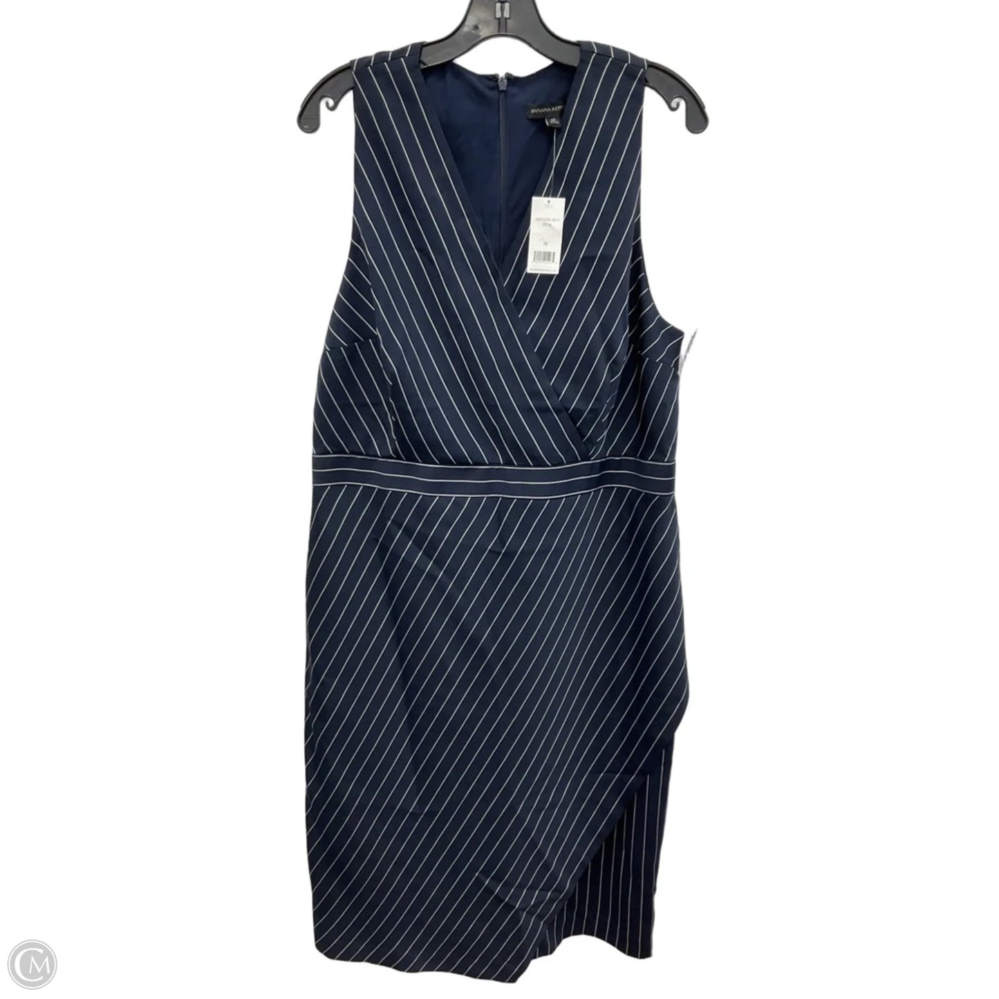 Dress Casual Midi By Banana Republic In Blue, Size: Xl