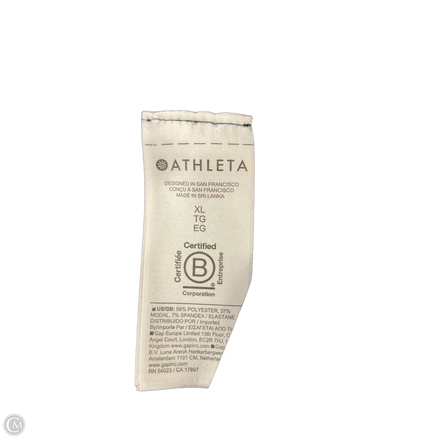 Athletic Top Short Sleeve By Athleta In Blue, Size: Xl