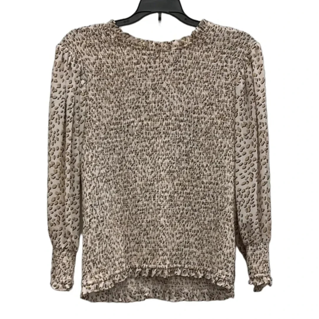 Top Long Sleeve By Express In Animal Print, Size: L