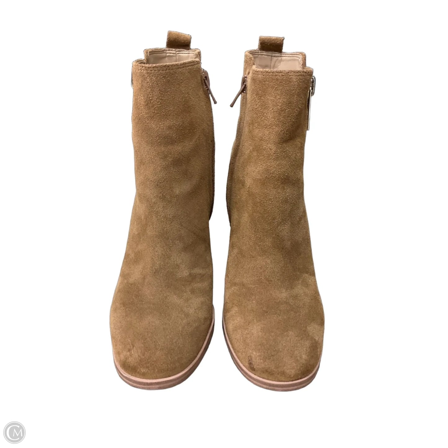 Boots Ankle Heels By Nine West In Brown, Size: 7