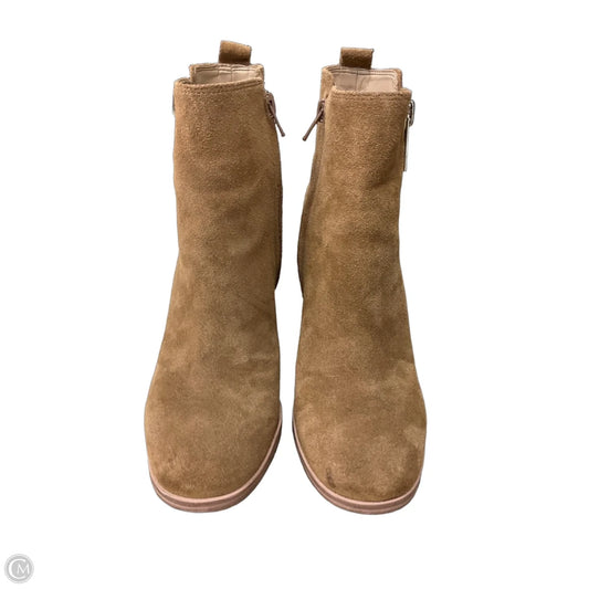 Boots Ankle Heels By Nine West In Brown, Size: 7