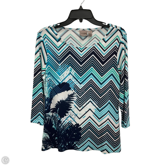 Top Long Sleeve By Easywear By Chicos In Blue, Size: S
