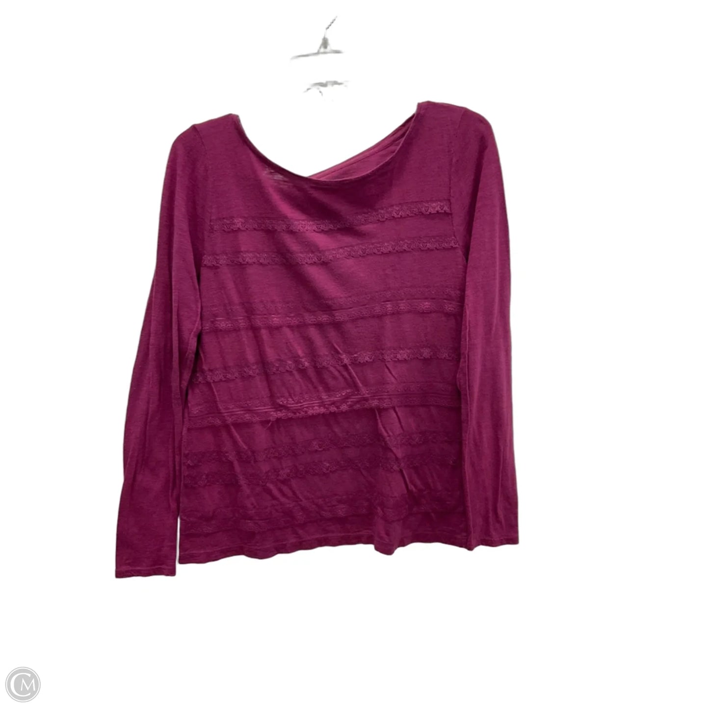 Top Long Sleeve By Loft In Purple, Size: M